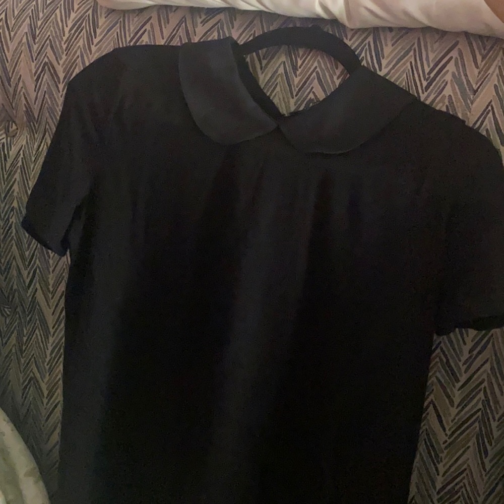 women’s Zara black collard top